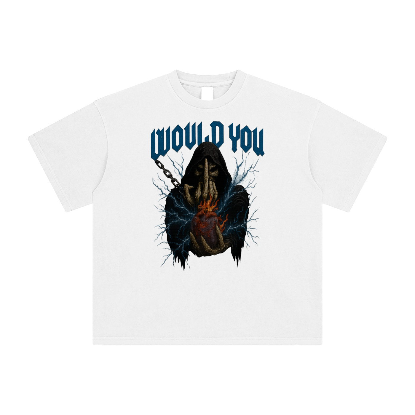 Enzyme Washed Striking Finger T-Shirt