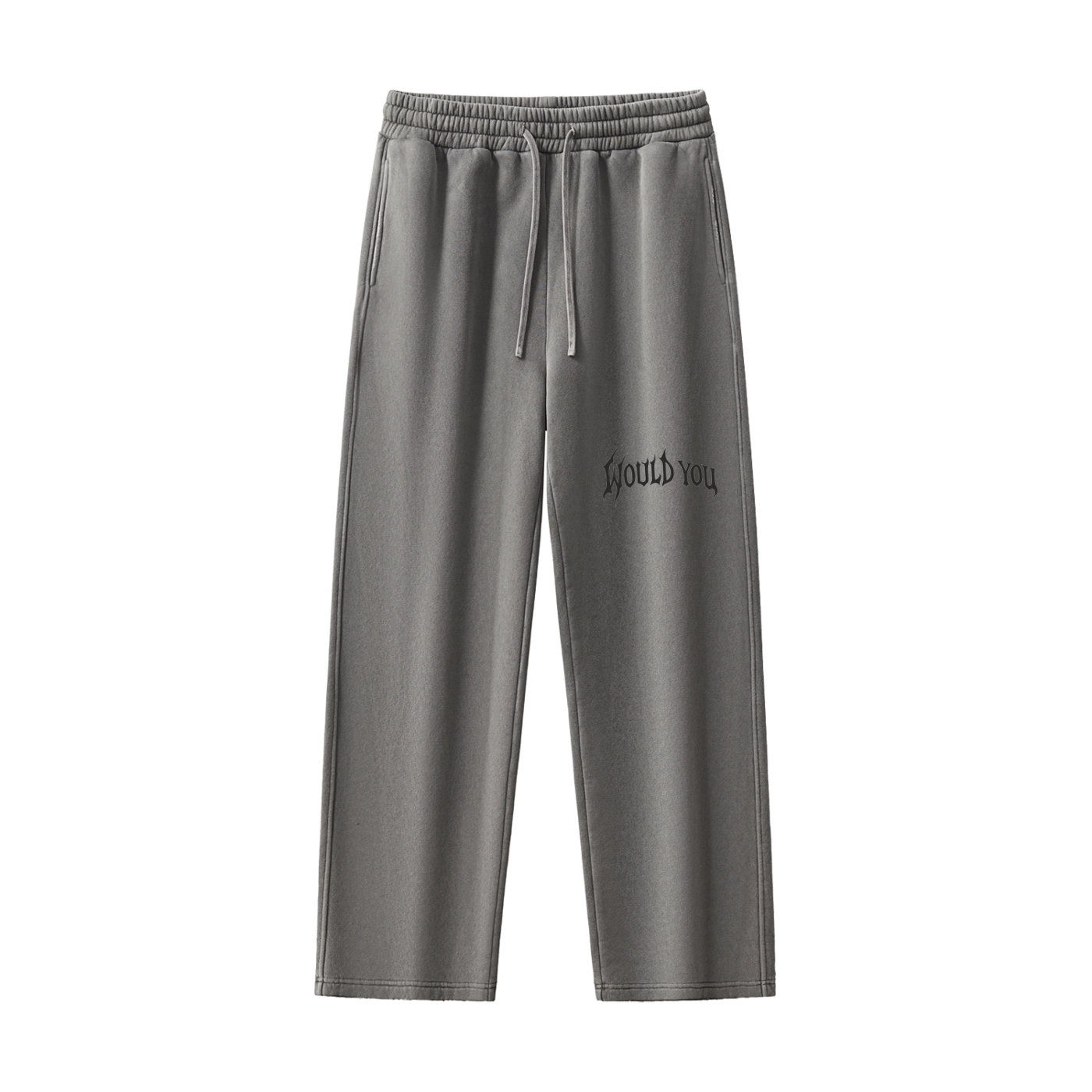 Frayed Enzyme Washed Fleece Sweatpants