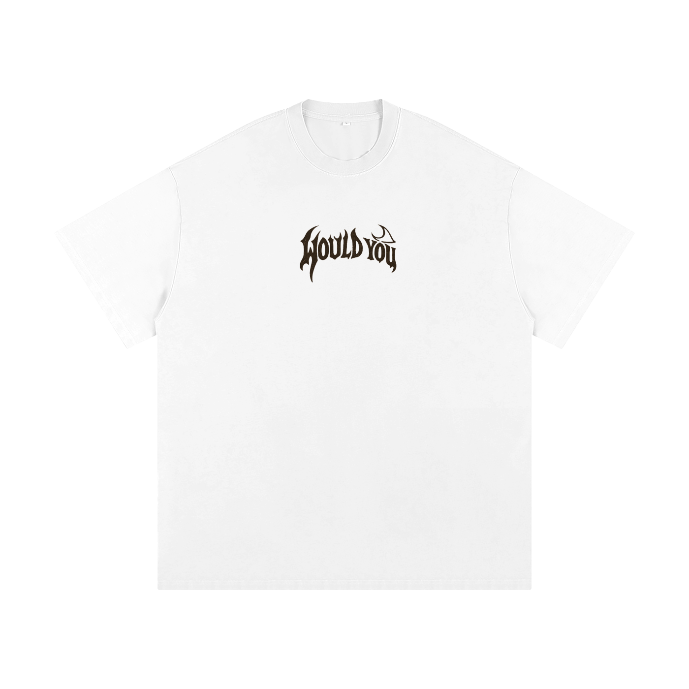 “Would You” White|Heavyweight Loose Fit T-Shirt