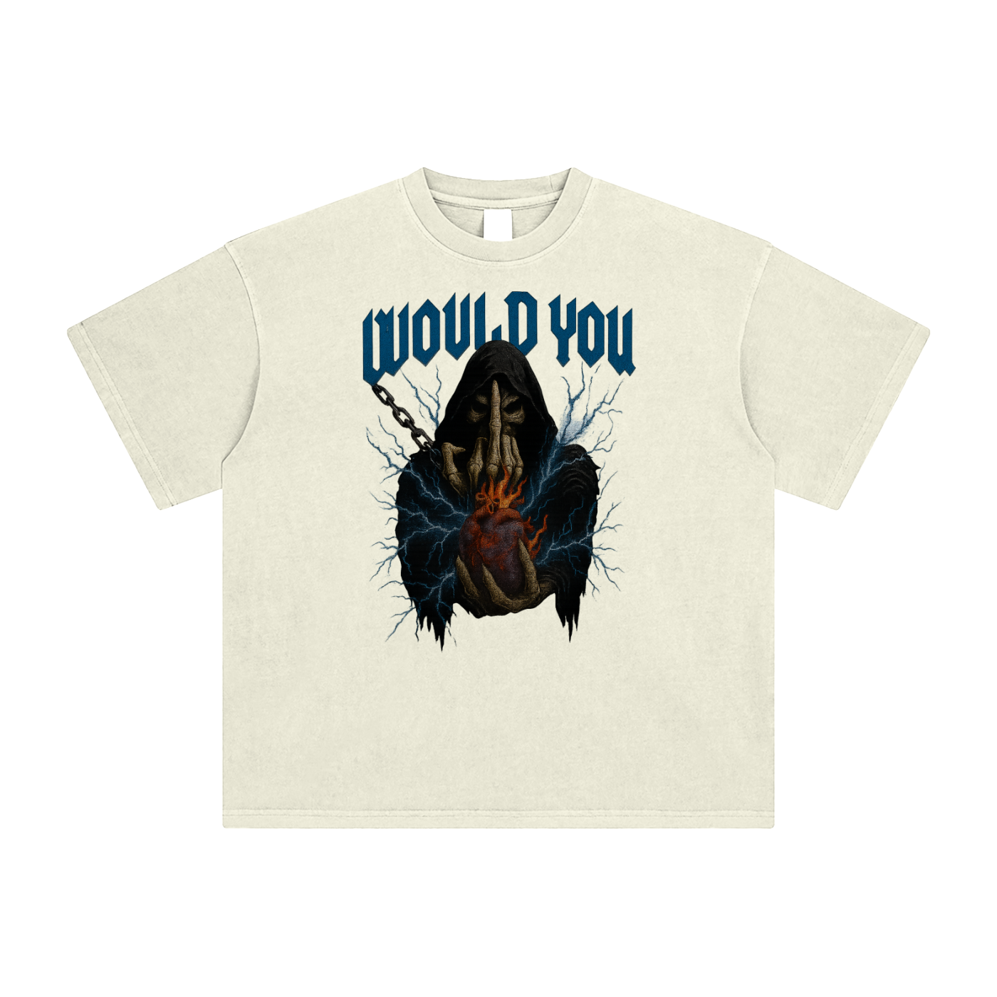 Enzyme Washed Striking Finger T-Shirt