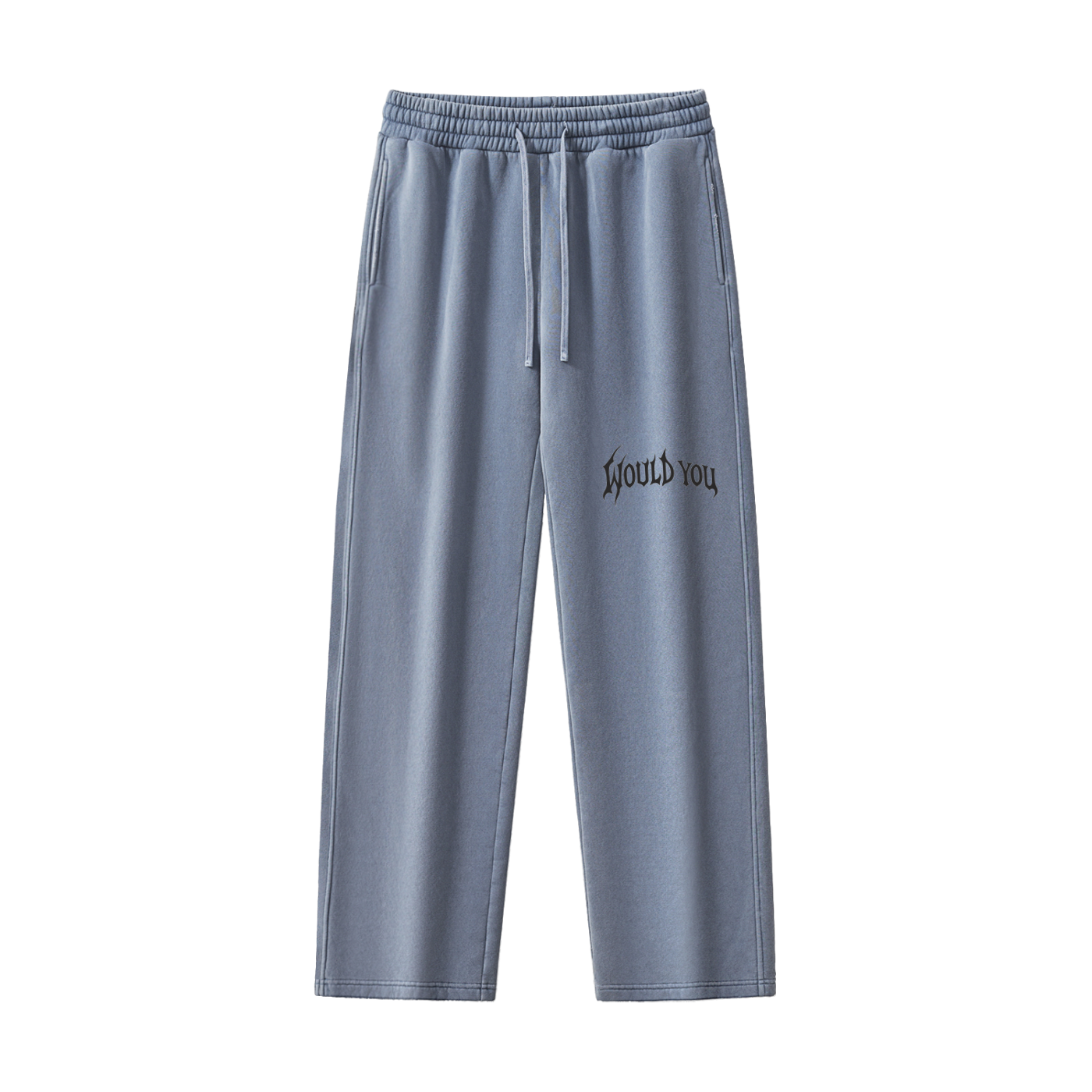 Frayed Enzyme Washed Fleece Sweatpants