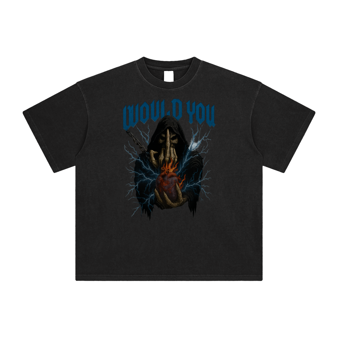 Enzyme Washed Striking Finger T-Shirt