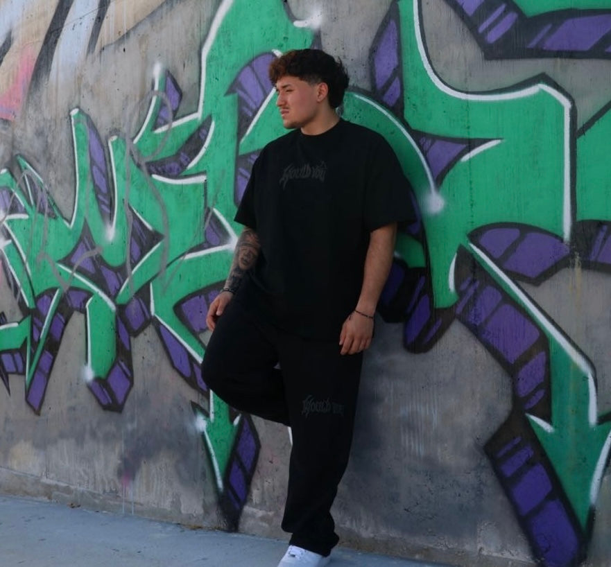 Frayed Enzyme Washed Fleece Sweatpants