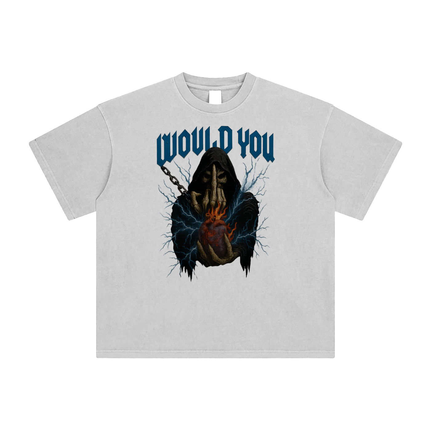Enzyme Washed Striking Finger T-Shirt
