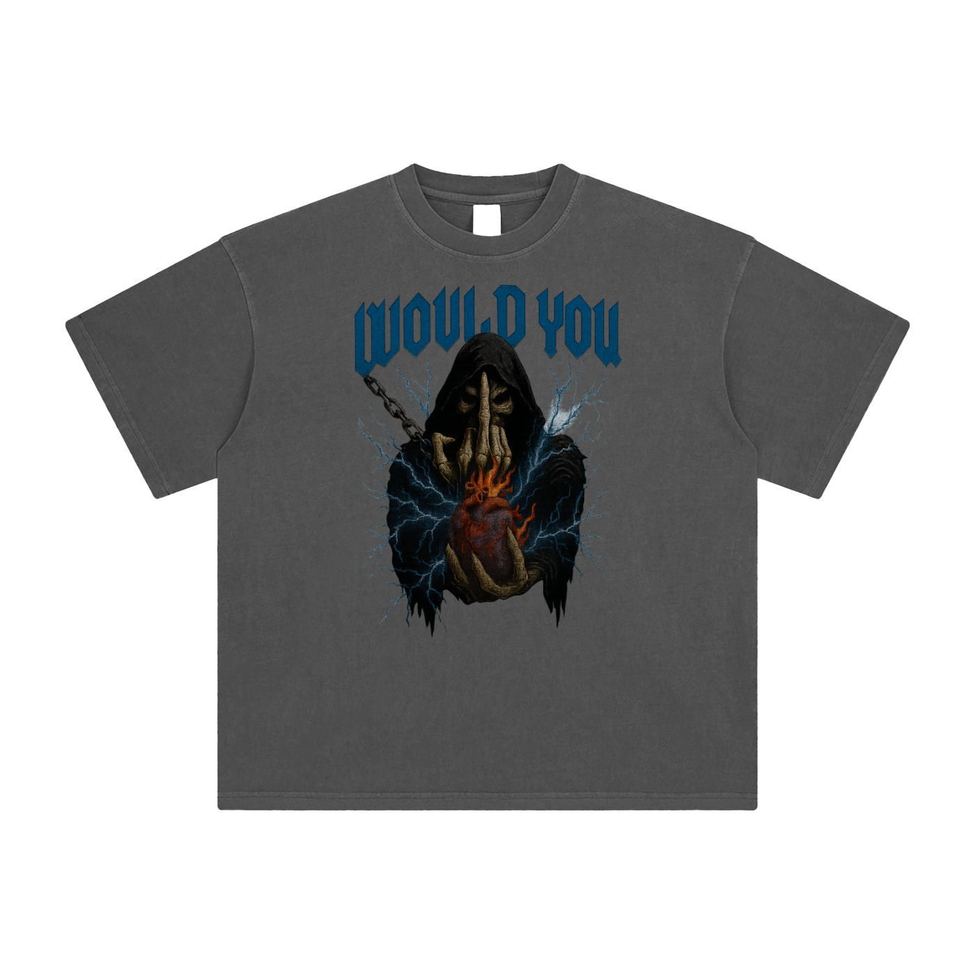 Enzyme Washed Striking Finger T-Shirt