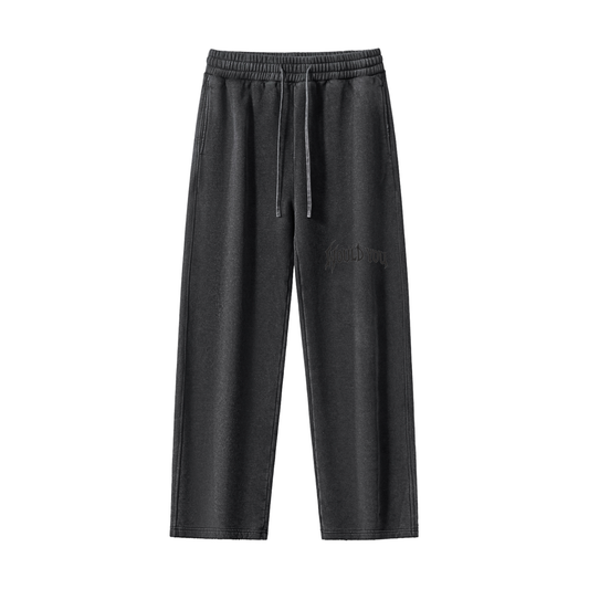 Frayed Enzyme Washed Fleece Sweatpants